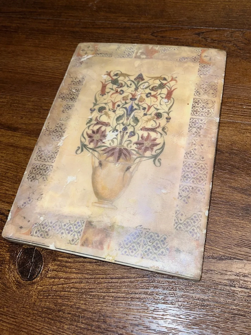 Decorative Mid Century Modern Floral Vase Ceramic Mediterranean Wall Art